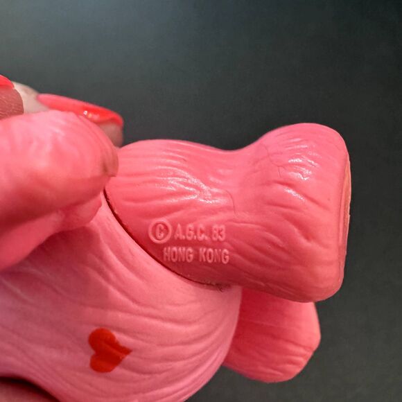 Care Bear LOVE-A-LOT Posable Figure Toy Vintage 1983 by Kenner Pink Hearts - Picture 4 of 4